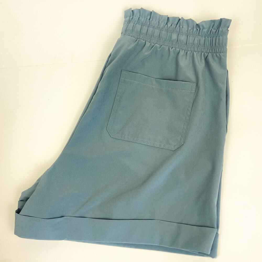 Danskin Paperbag Shorts Dusty Blue Size Medium - Picture 4 of 5
